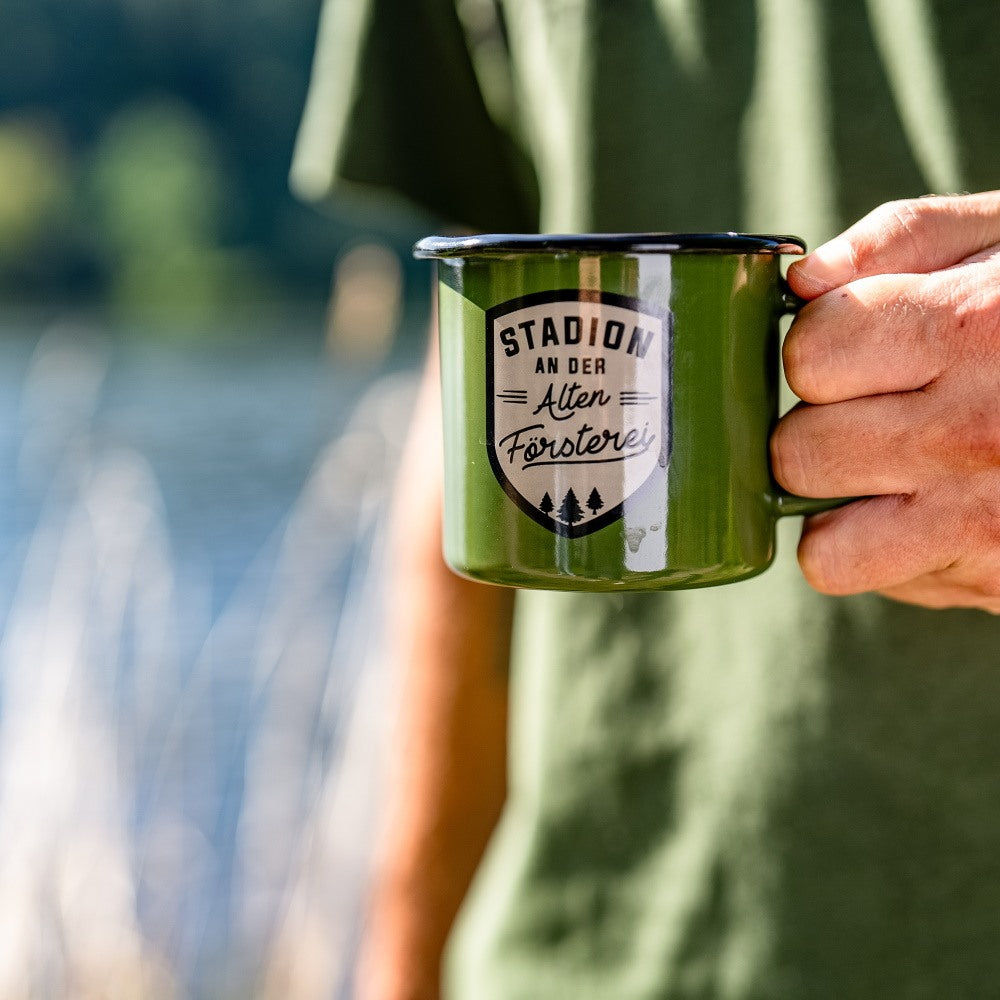 Tasse Alte Försterei Emaille - grün